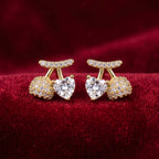 Cherry Love Pop Gold Plated Anti-Tarnish Earrings