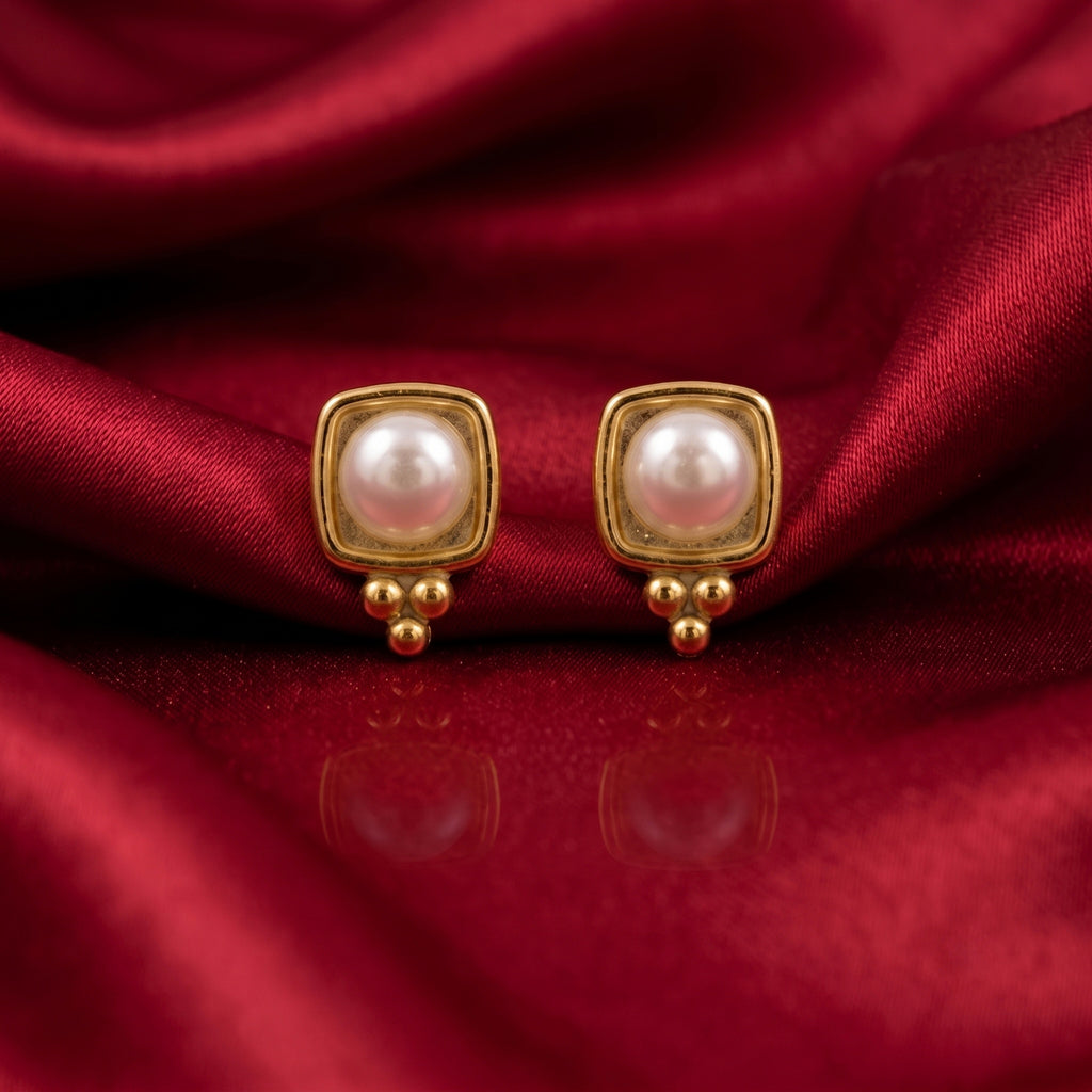 Vintage-Inspired Beaded Pearl Earrings