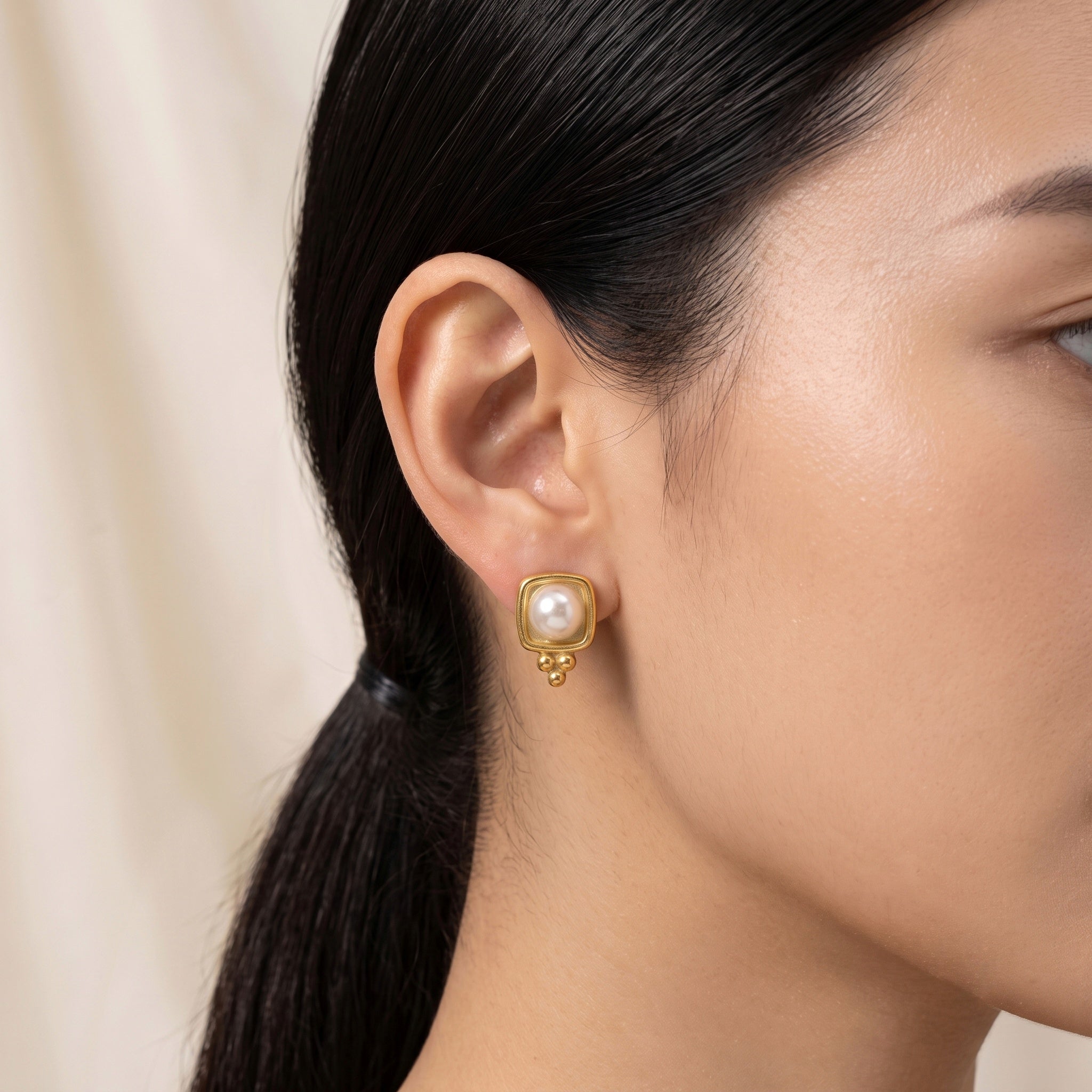 Vintage-Inspired Beaded Pearl Earrings