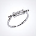 925 Sterling Silver Horizontal Pillar Ring
