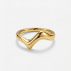 18k gold wave ring
