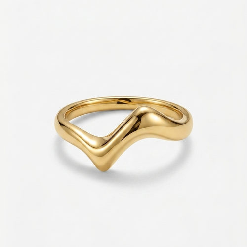 18k gold wave ring