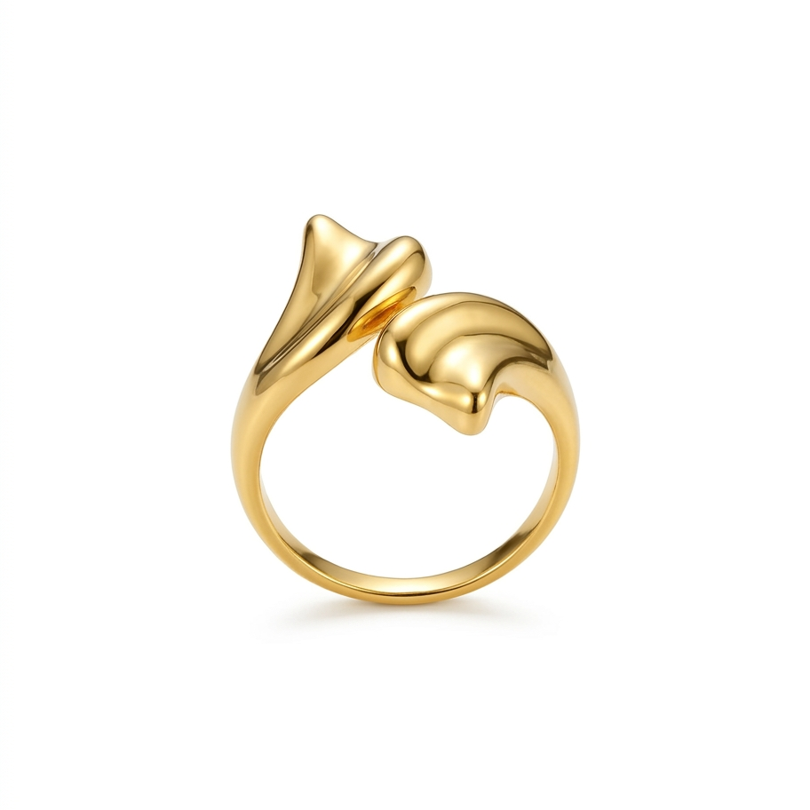 Gold hersheys adjustable Ring
