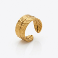 Gold leaf pattern ring