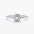 925 Sterling Silver Flora Micro Pave Daisy Ring