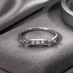 925 Sterling Silver Horizontal Pillar Ring