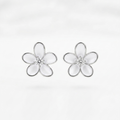 925 Sterling Silver Flower Stud Earrings