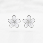 925 Sterling Silver Flower Stud Earrings