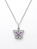 925 Sterling Silver Hidden Message Butterfly Necklace