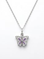 925 Sterling Silver Hidden Message Butterfly Necklace