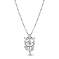 Rosa Dancing Crystal 925 Sterling Silver Necklace