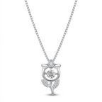 Rosa Dancing Crystal 925 Sterling Silver Necklace