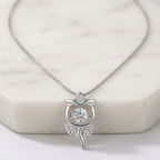 Rosa Dancing Crystal 925 Sterling Silver Necklace
