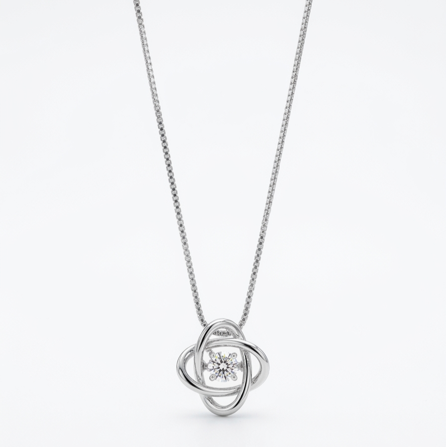 Kinetic Knot 925 Sterling Silver Necklace