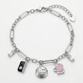 Jetsetter Paris Charm 925 Silver Link Bracelet