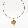 18K Gold Plated Vintage Gilded Petal Omega Anti-Tarnish Collar