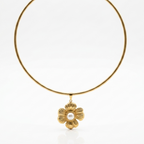 18K Gold Plated Vintage Gilded Petal Omega Anti-Tarnish Collar