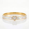 Swirl Enamel Heart Bangle 18Kt Gold Plated Bangle Bracelet