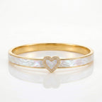 Swirl Enamel Heart Bangle 18Kt Gold Plated Bangle Bracelet