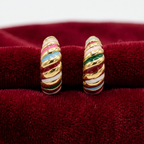 Colorful hoop earrings