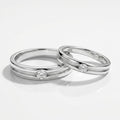 925 Silver Split-Band Promise Ring for Couple
