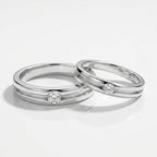925 Silver Split-Band Promise Ring for Couple