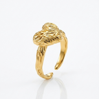 Molten Gold heart pattern ring