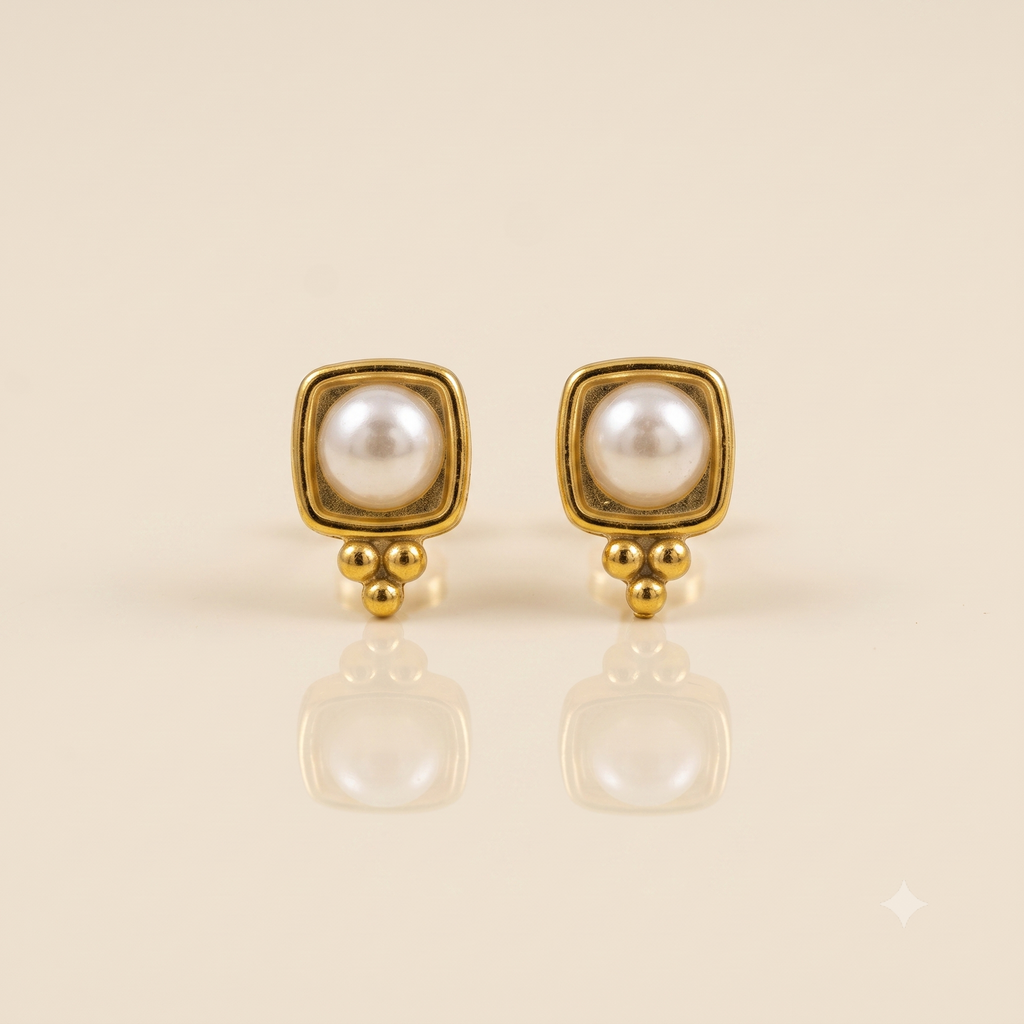 Vintage-Inspired Beaded Pearl Earrings
