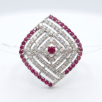 Meridian Halo 925 Silver Luxury Cocktail Ring