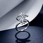 Chevron Bypass 925 Sterling Silver Ring
