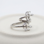 Chevron Bypass 925 Sterling Silver Ring