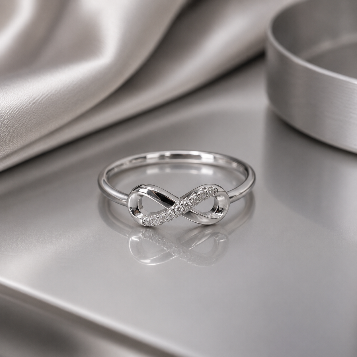 925 Sterling Silver Minimalist Infinity Promise Ring