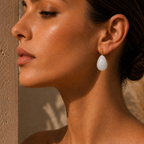 Pearl White Drop Gold Hook Anti-Tarnish Earrings