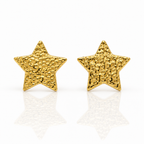 Gold star-shaped earrings