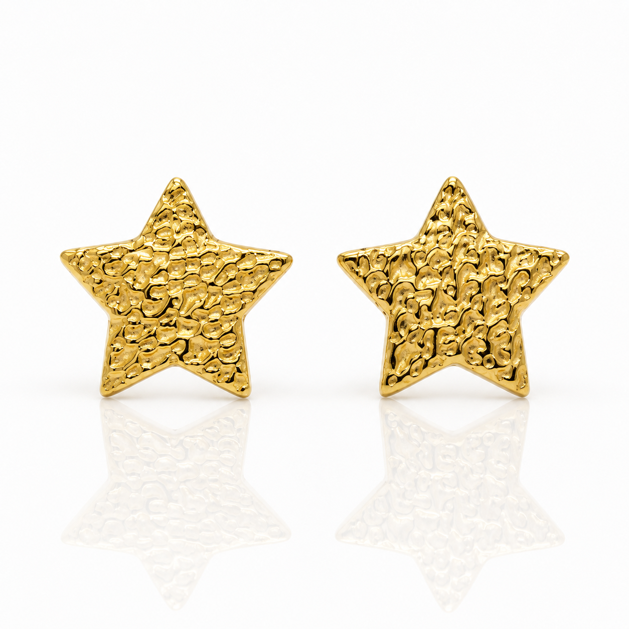Gold star-shaped earrings