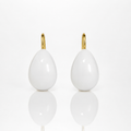 Pearl White Drop Gold Hook Anti-Tarnish Earrings